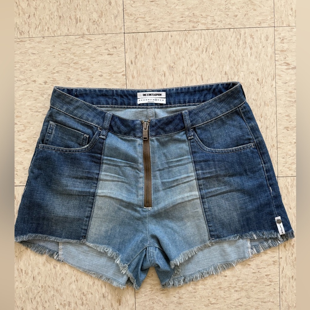 One Teaspoon Blue Denim Jean Shorts